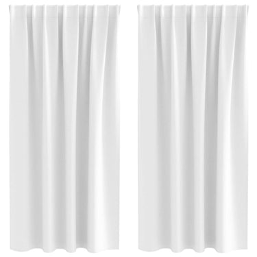 Vidaxl zwart-out gordijnen met ringen 2 pcs helder wit 175 x 140 cm