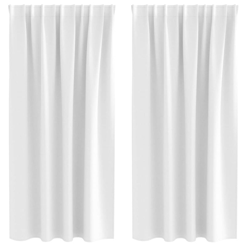 Load image into Gallery viewer, Vidaxl zwart-out gordijnen met ringen 2 pcs helder wit 175 x 140 cm
