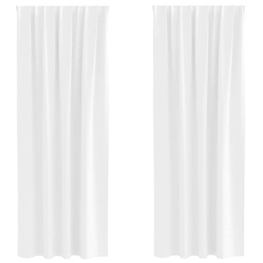 Vidaxl zwart-out gordijnen met ringen 2 pcs puur wit 225 x 140 cm