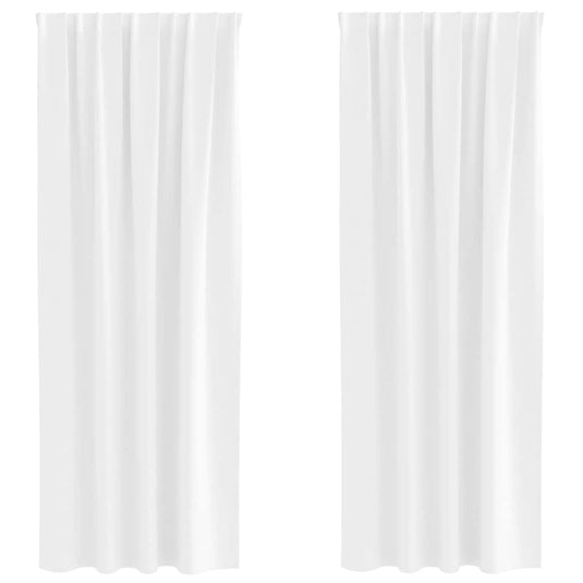 Vidaxl zwart-out gordijnen met ringen 2 pcs helder wit 260 x 140 cm