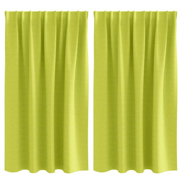 Vidaxl zwart-out gordijnen met ringen 2 pcs groen 140 x 140 cm