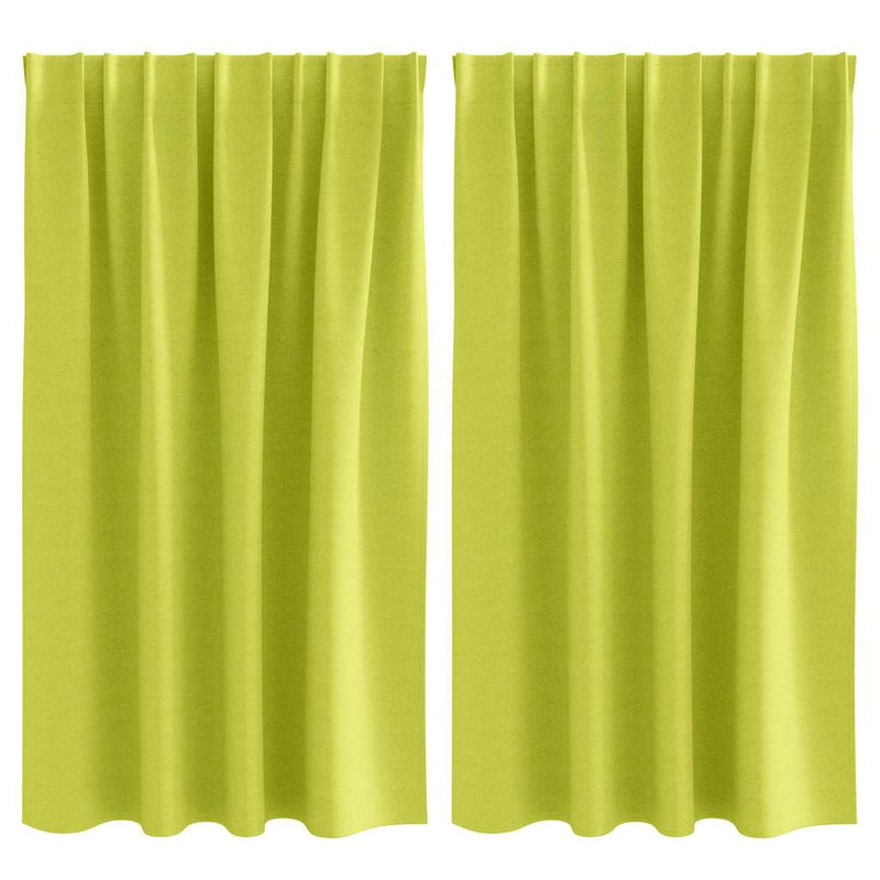 Load image into Gallery viewer, Vidaxl zwart-out gordijnen met ringen 2 pcs groen 140 x 140 cm
