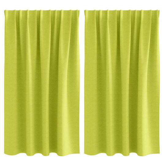 Vidaxl zwart-out gordijnen met ringen 2 pcs groen 140 x 140 cm