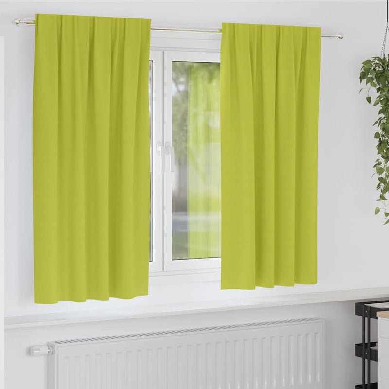 Load image into Gallery viewer, Vidaxl zwart-out gordijnen met ringen 2 pcs groen 175 x 140 cm
