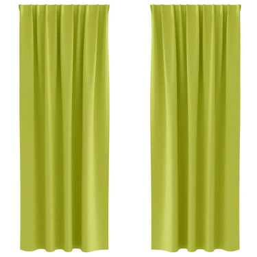 Vidaxl zwart-out gordijnen met ringen 2 pcs groen 245 x 140 cm