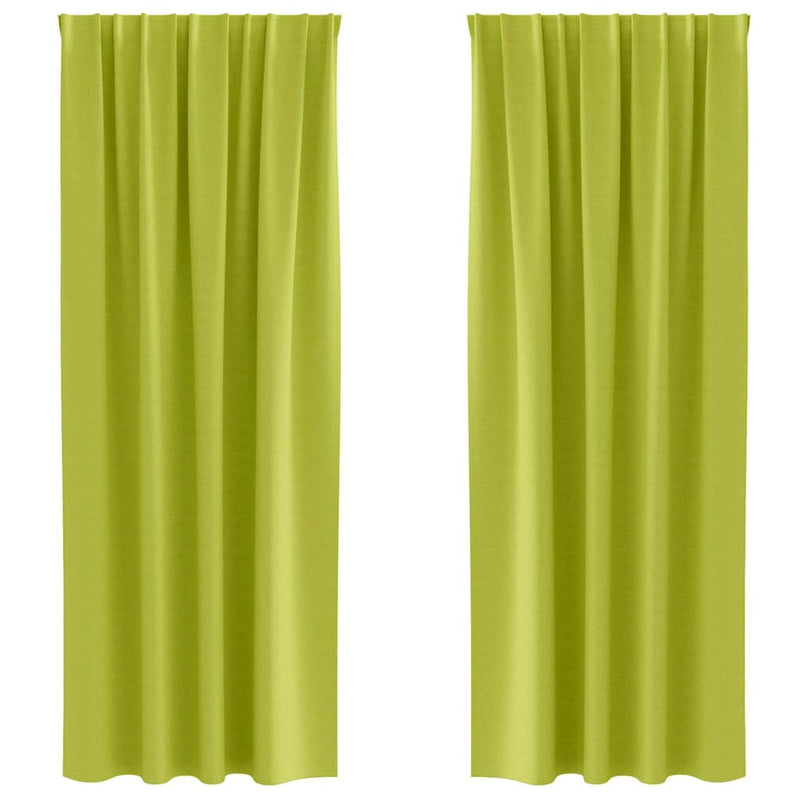 Load image into Gallery viewer, Vidaxl zwart-out gordijnen met ringen 2 pcs groen 245 x 140 cm
