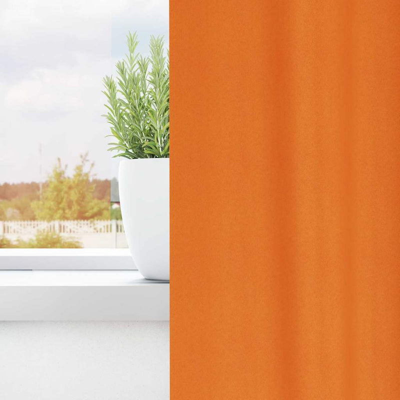 Load image into Gallery viewer, Vidaxl zwart-out gordijnen met ringen 2 pcs feloranje 225 x 140 cm
