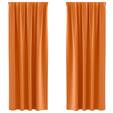 Vidaxl zwart-out gordijnen met ringen 2 pcs feloranje 225 x 140 cm