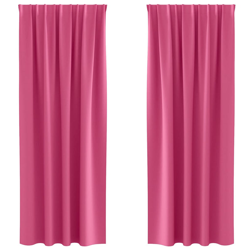 Load image into Gallery viewer, Vidaxl zwart-out gordijnen met ringen 2 pcs felroze 260 x 140 cm
