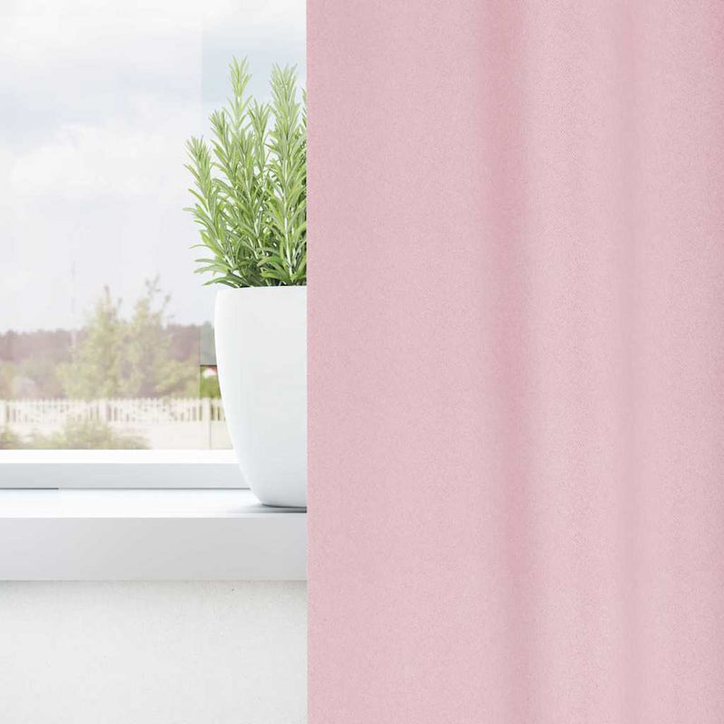 Load image into Gallery viewer, Vidaxl zwart-out gordijnen met ringen 2 pcs babyroze 260 x 140 cm
