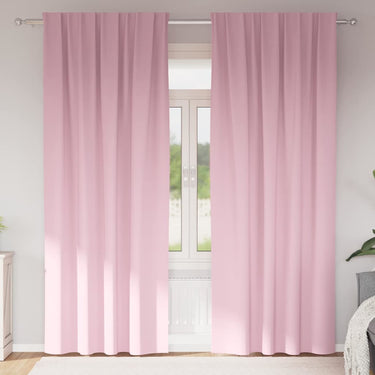 Vidaxl zwart-out gordijnen met ringen 2 pcs babyroze 260 x 140 cm