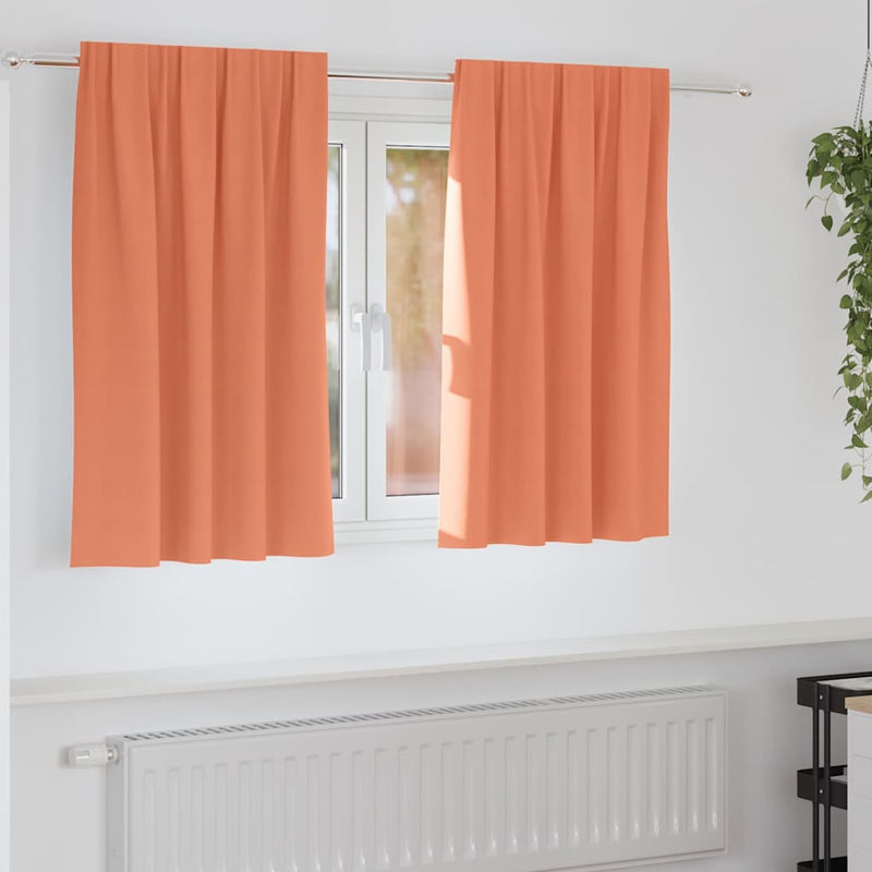 Load image into Gallery viewer, Vidaxl zwart-out gordijnen met ringen 2 pcs terracotta 140 x 140 cm
