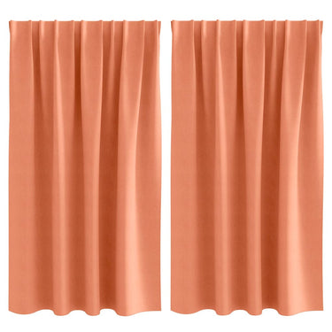 Vidaxl zwart-out gordijnen met ringen 2 pcs terracotta 140 x 140 cm