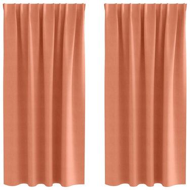 Vidaxl zwart-out gordijnen met ringen 2 pcs terracotta 175 x 140 cm
