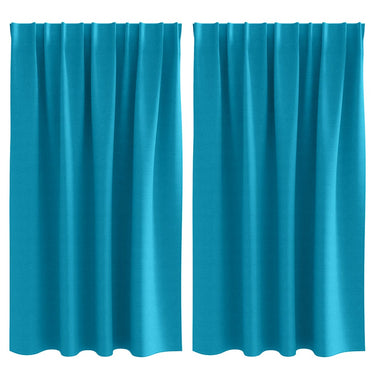 Vidaxl zwart-out gordijnen met ringen 2 pcs turquoise 140 x 140 cm