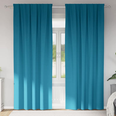 Vidaxl zwart-out gordijnen met ringen 2 pcs turquoise 245 x 140 cm