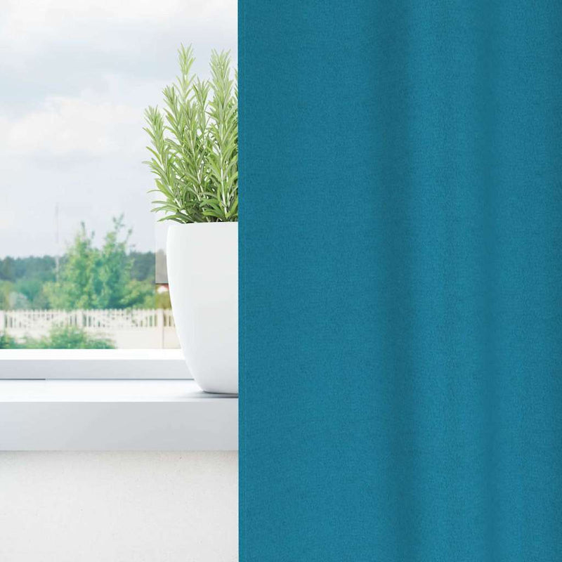 Load image into Gallery viewer, Vidaxl zwart-out gordijnen met ringen 2 pcs turquoise 260 x 140 cm
