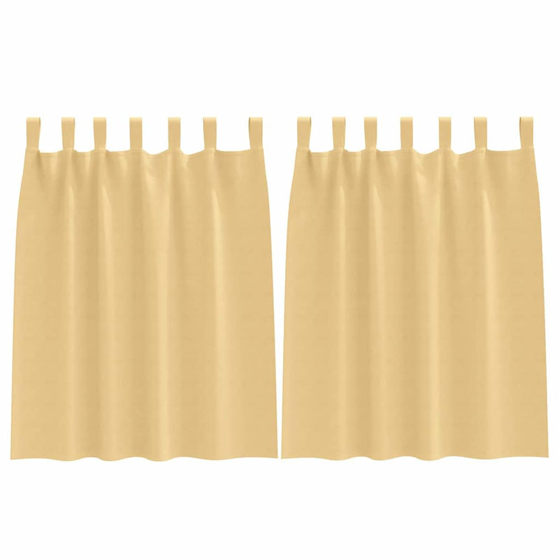 Load image into Gallery viewer, Vidaxl zwart-out gordijnen met ringen 2 pcs beige 140 x 140 cm
