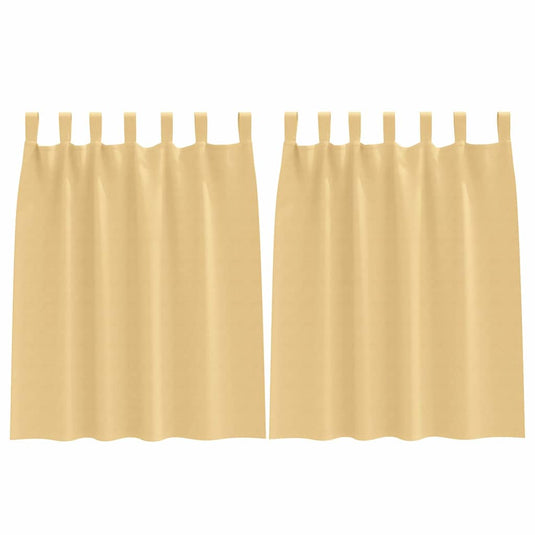 Vidaxl zwart-out gordijnen met ringen 2 pcs beige 140 x 140 cm