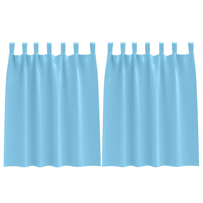 Load image into Gallery viewer, Vidaxl zwart-out gordijnen met ringen 2 pcs lichtblauw 140 x 140 cm
