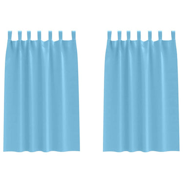 Vidaxl zwart-out gordijnen met ringen 2 pcs lichtblauw 175 x 140 cm