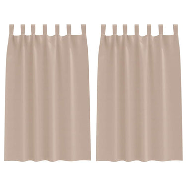 Vidaxl zwart-out gordijnen met ringen 2 pcs taupe 175 x 140 cm