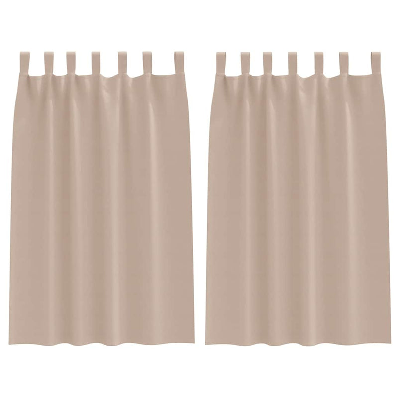 Load image into Gallery viewer, Vidaxl zwart-out gordijnen met ringen 2 pcs taupe 175 x 140 cm
