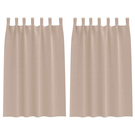 Vidaxl zwart-out gordijnen met ringen 2 pcs taupe 175 x 140 cm