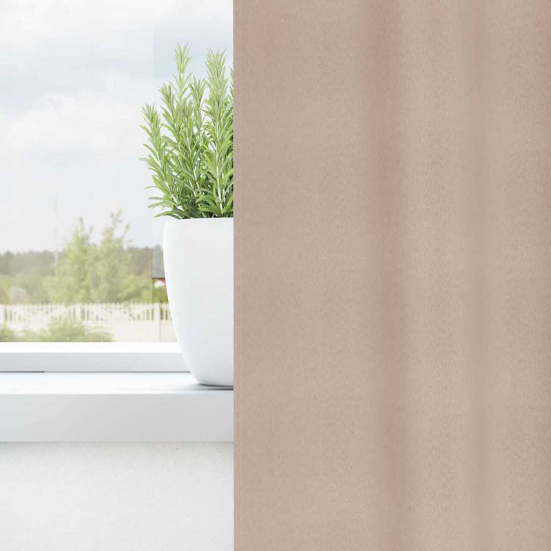 Load image into Gallery viewer, Vidaxl zwart-out gordijnen met ringen 2 pcs taupe 225 x 140 cm
