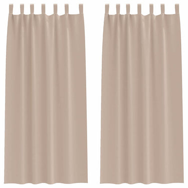 Vidaxl zwart-out gordijnen met ringen 2 pcs taupe 225 x 140 cm