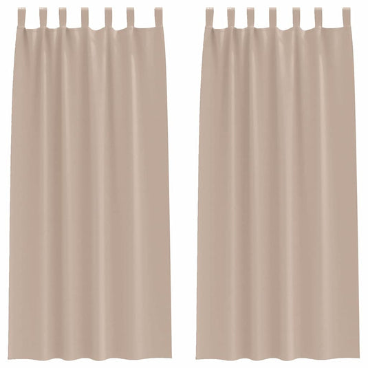 Vidaxl zwart-out gordijnen met ringen 2 pcs taupe 245 x 140 cm