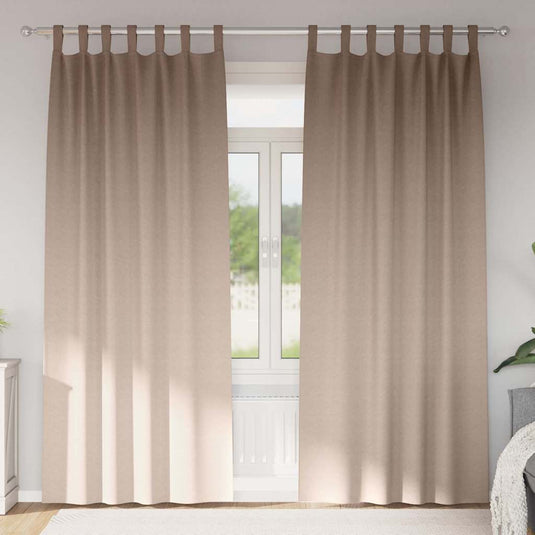 Vidaxl zwart-out gordijnen met ringen 2 pcs taupe 260 x 140 cm