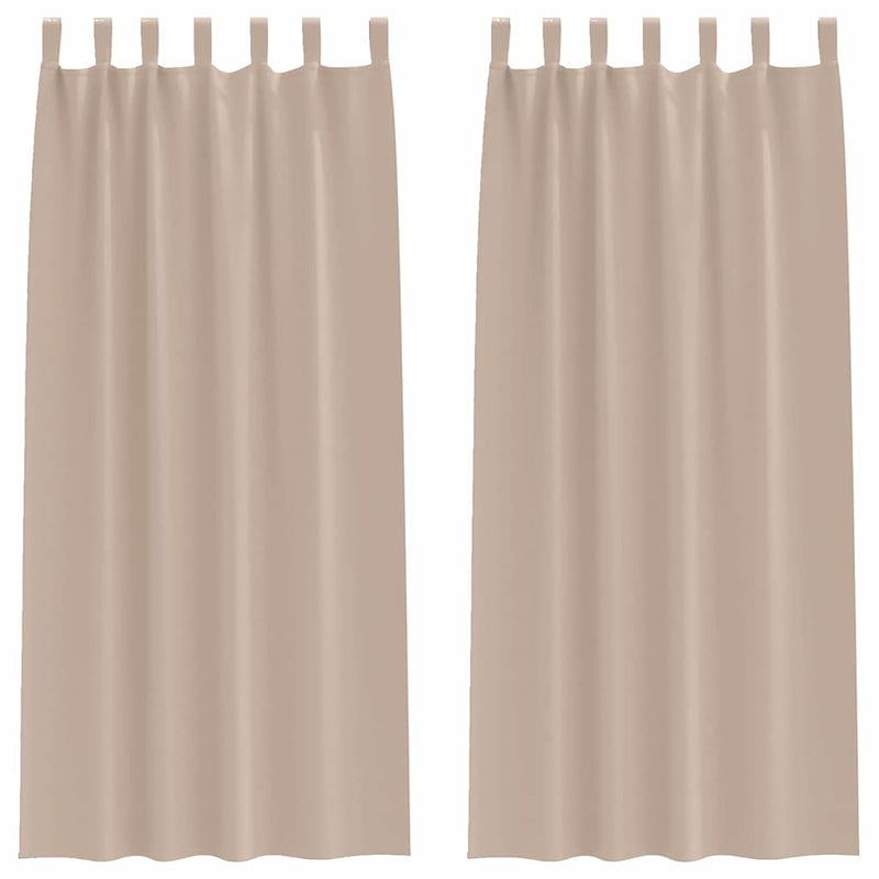 Load image into Gallery viewer, Vidaxl zwart-out gordijnen met ringen 2 pcs taupe 260 x 140 cm
