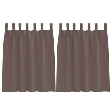 Vidaxl zwart-out gordijnen met ringen 2 pcs donkerbruin 140 x 140 cm
