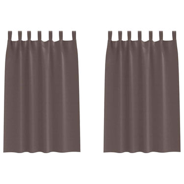 Vidaxl zwart-out gordijnen met ringen 2 pcs donkerbruin 175 x 140 cm