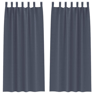 Vidaxl zwart-out gordijnen met ringen 2 pcs antraciet 260 x 140 cm
