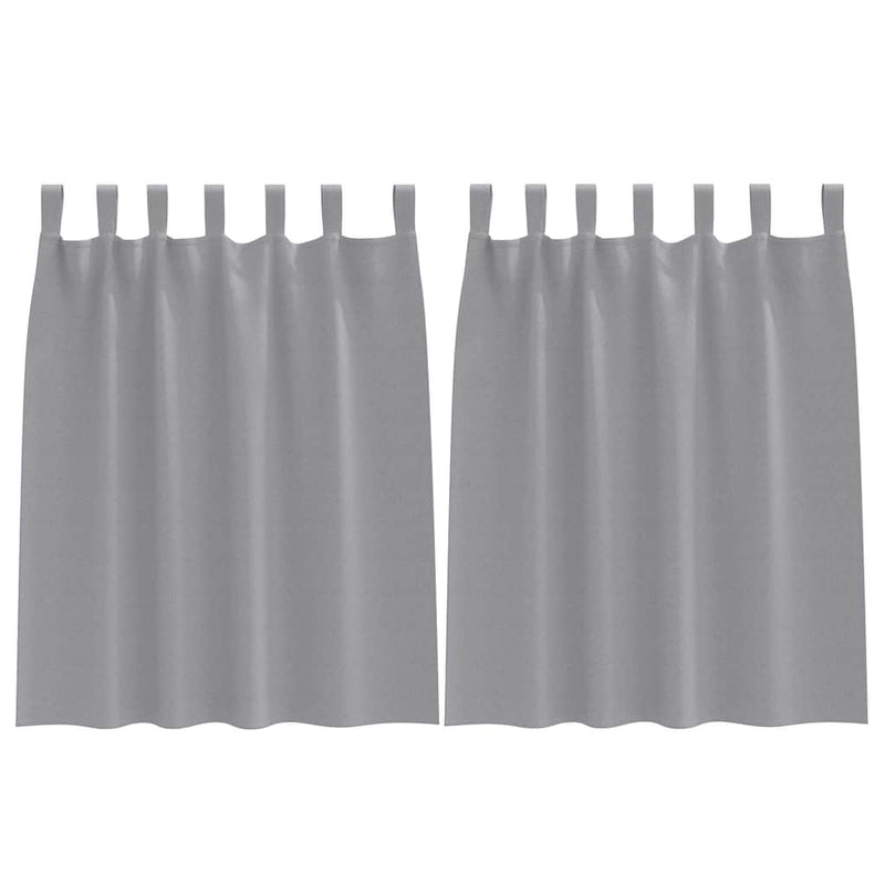 Load image into Gallery viewer, Vidaxl zwart-out gordijnen met ringen 2 pcs lichtgrijs 140 x 140 cm
