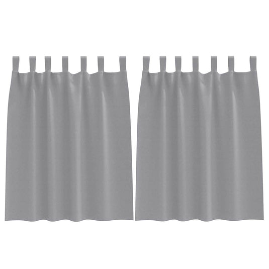 Vidaxl zwart-out gordijnen met ringen 2 pcs lichtgrijs 140 x 140 cm