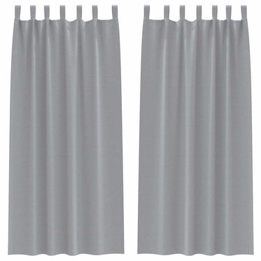 Vidaxl zwart-out gordijnen met ringen 2 pcs lichtgrijs 225 x 140 cm
