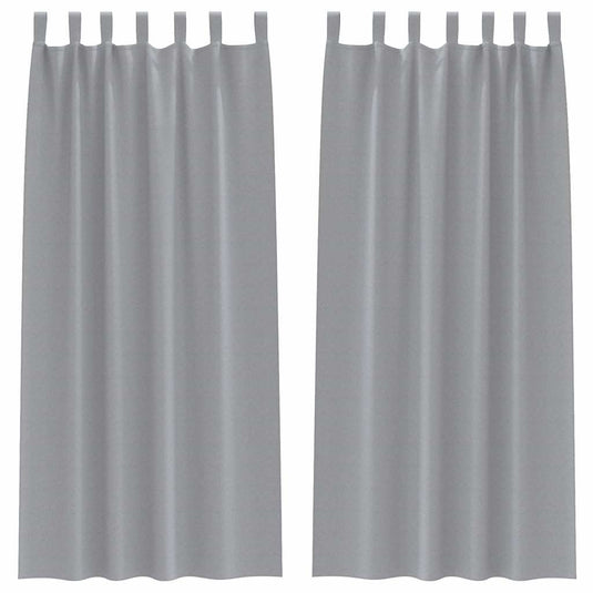Vidaxl zwart-out gordijnen met ringen 2 pcs lichtgrijs 260 x 140 cm