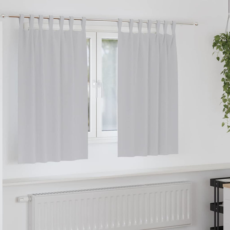 Load image into Gallery viewer, Vidaxl zwart-out gordijnen met ringen 2 pcs lichtgrijs 140 x 140 cm
