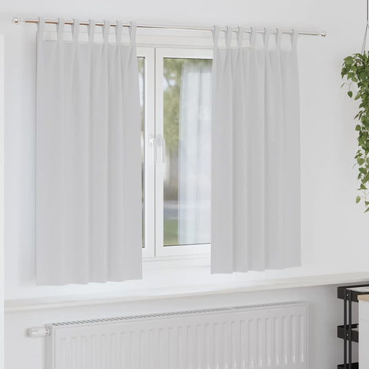Vidaxl zwart-out gordijnen met ringen 2 pcs bleekgrijs 175 x 140 cm
