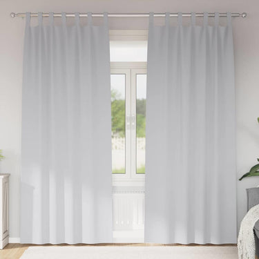Vidaxl zwart-out gordijnen met ringen 2 pcs bleekgrijs 225 x 140 cm