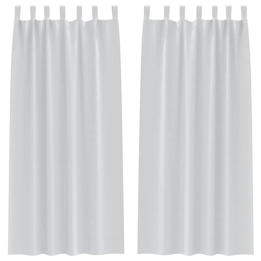Vidaxl zwart-out gordijnen met ringen 2 pcs bleekgrijs 245 x 140 cm