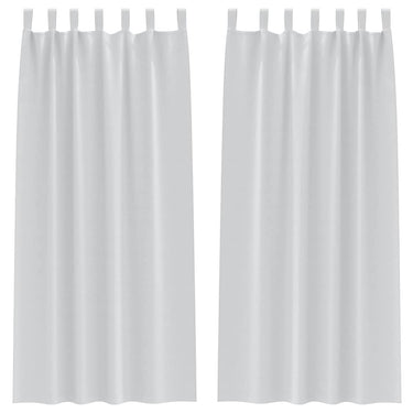 Vidaxl zwart-out gordijnen met ringen 2 pcs bleekgrijs 260 x 140 cm