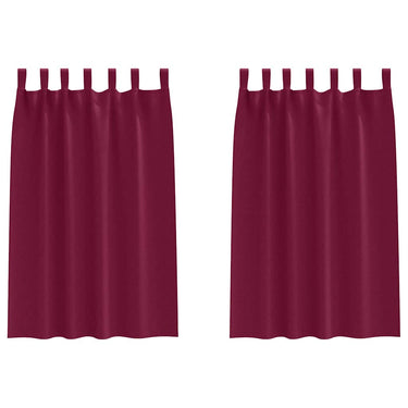 Vidaxl zwart-out gordijnen met ringen 2 pcs wijnrood 175 x 140 cm