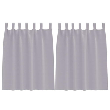 Vidaxl zwart-out gordijnen met ringen 2 pcs metaalgrijs 140 x 140 cm