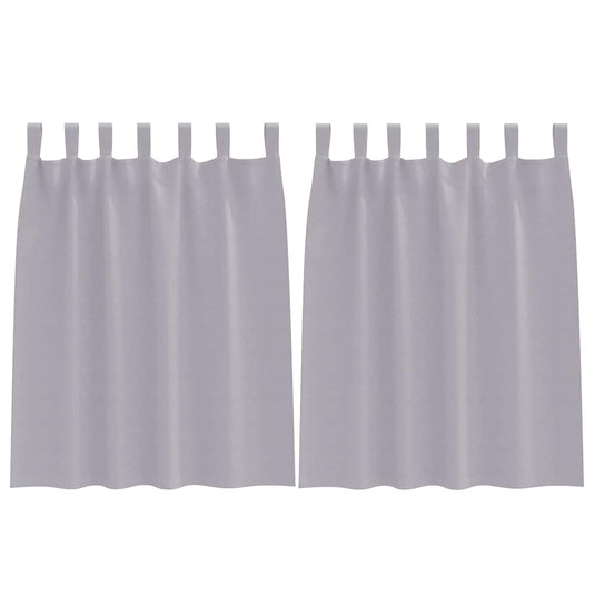 Vidaxl zwart-out gordijnen met ringen 2 pcs metaalgrijs 140 x 140 cm