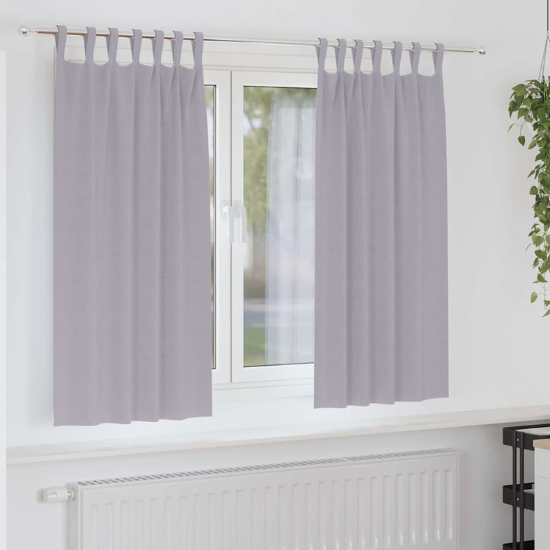 Load image into Gallery viewer, Vidaxl zwart-out gordijnen met ringen 2 pcs metaalgrijs 175 x 140 cm
