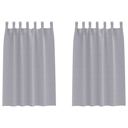 Vidaxl zwart-out gordijnen met ringen 2 pcs metaalgrijs 175 x 140 cm
